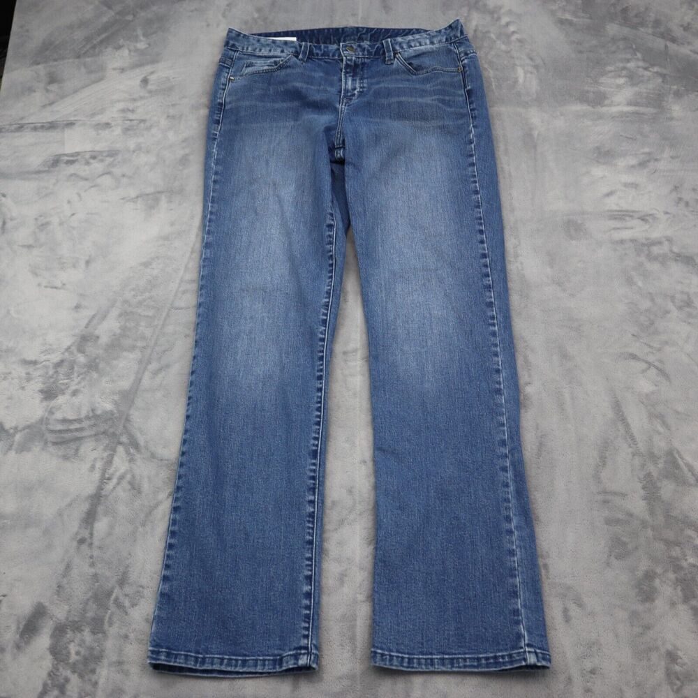 Calvin Klein Pants Womens 30 Blue Straight Cut Mid Rise 5 Pocket Design Jeans
